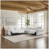 Aiden & Ivy Fabric Power Reclining Sectional With Power Headrests