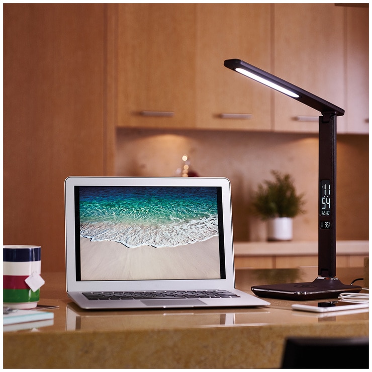 Ottlite Executive Desk Lamp with Wireless Charging Base Black Costco