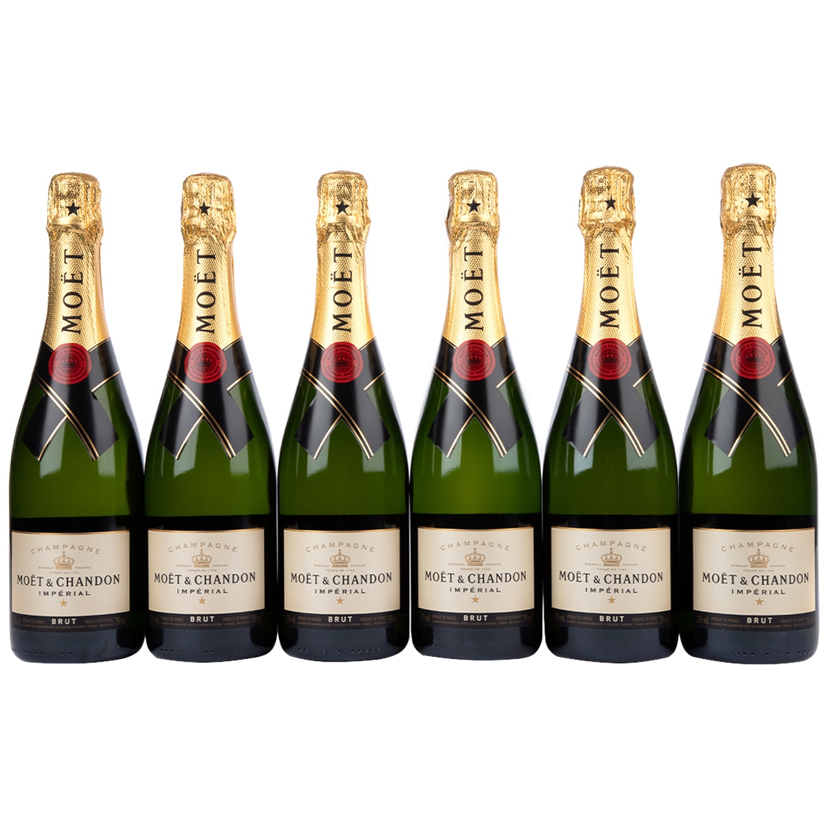 Moet & Chandon 6 x 750 ml and 6 Glass Pack