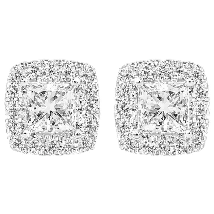 18KT White Gold 0.75ctw Diamond Stud Earrings 18KT White Gold 0.75ctw Diamond Stud Earrings