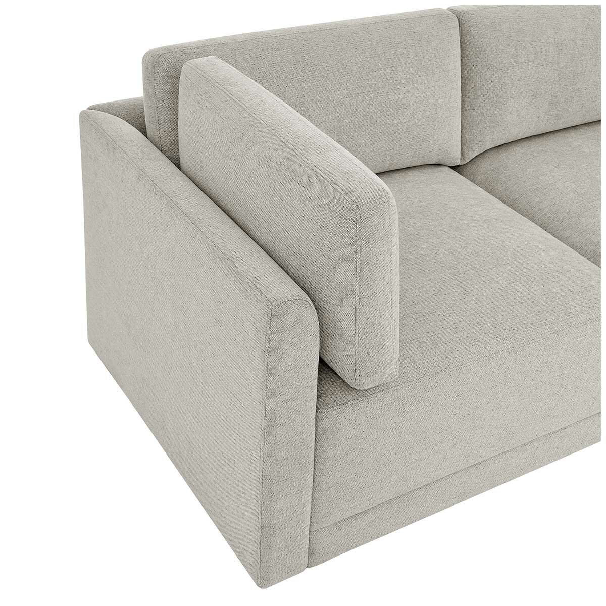 Thomasville 6PC Fabric Modular Sectional with Ottoman Light Grey