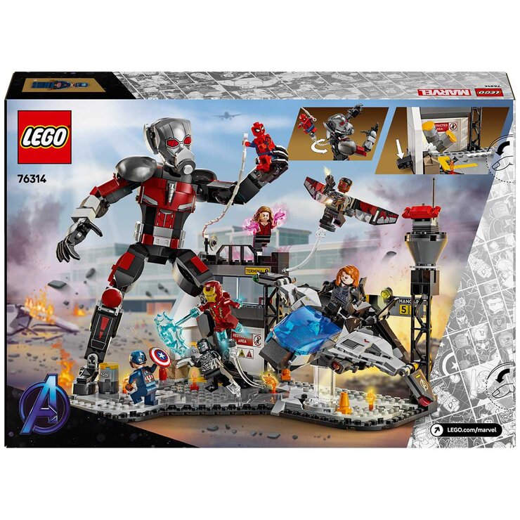 LEGO Marvel Captain America Civil War Action Battle Buildable Playset 76314 LEGO Marvel Captain America Civil War Action Battle Buildable Playset 76314