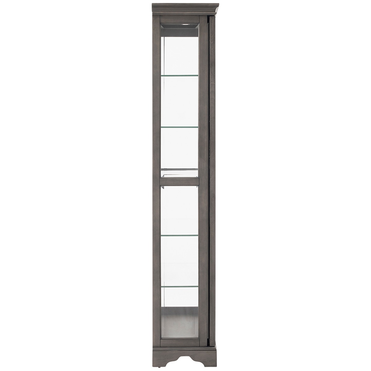 HMI Wood-Framed Sliding 2 Door Curio Cabinet