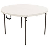 Lifetime Fold in Half Round Table Almond 122cm