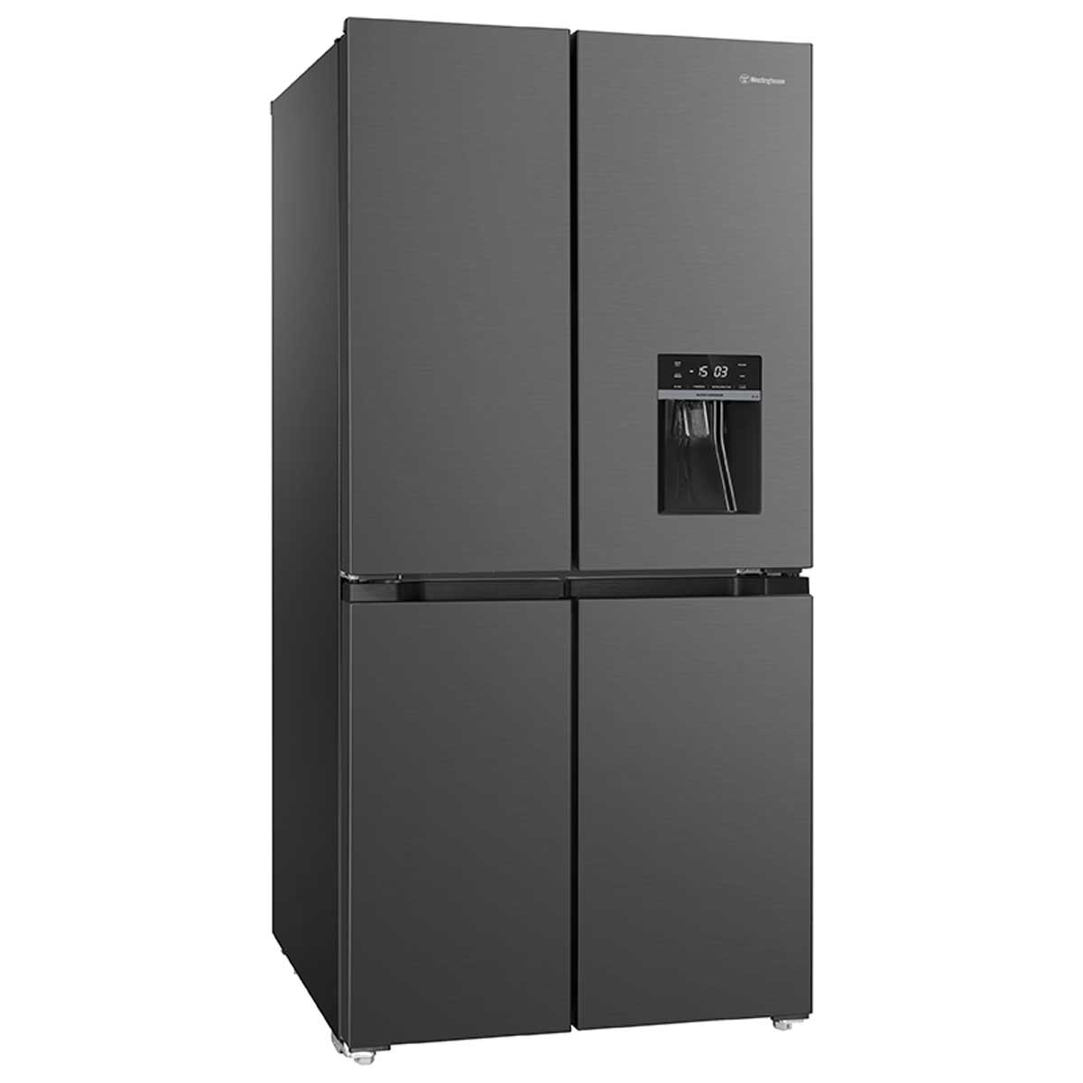Westinghouse 492L Quad Door Fridge Matte Black
