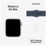 Apple Watch SE GPS 40mm Silver Aluminium Case with Storm Blue Sport Band - S/M