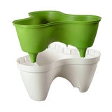 keter Ivy Planters White Green Set 3 Piece