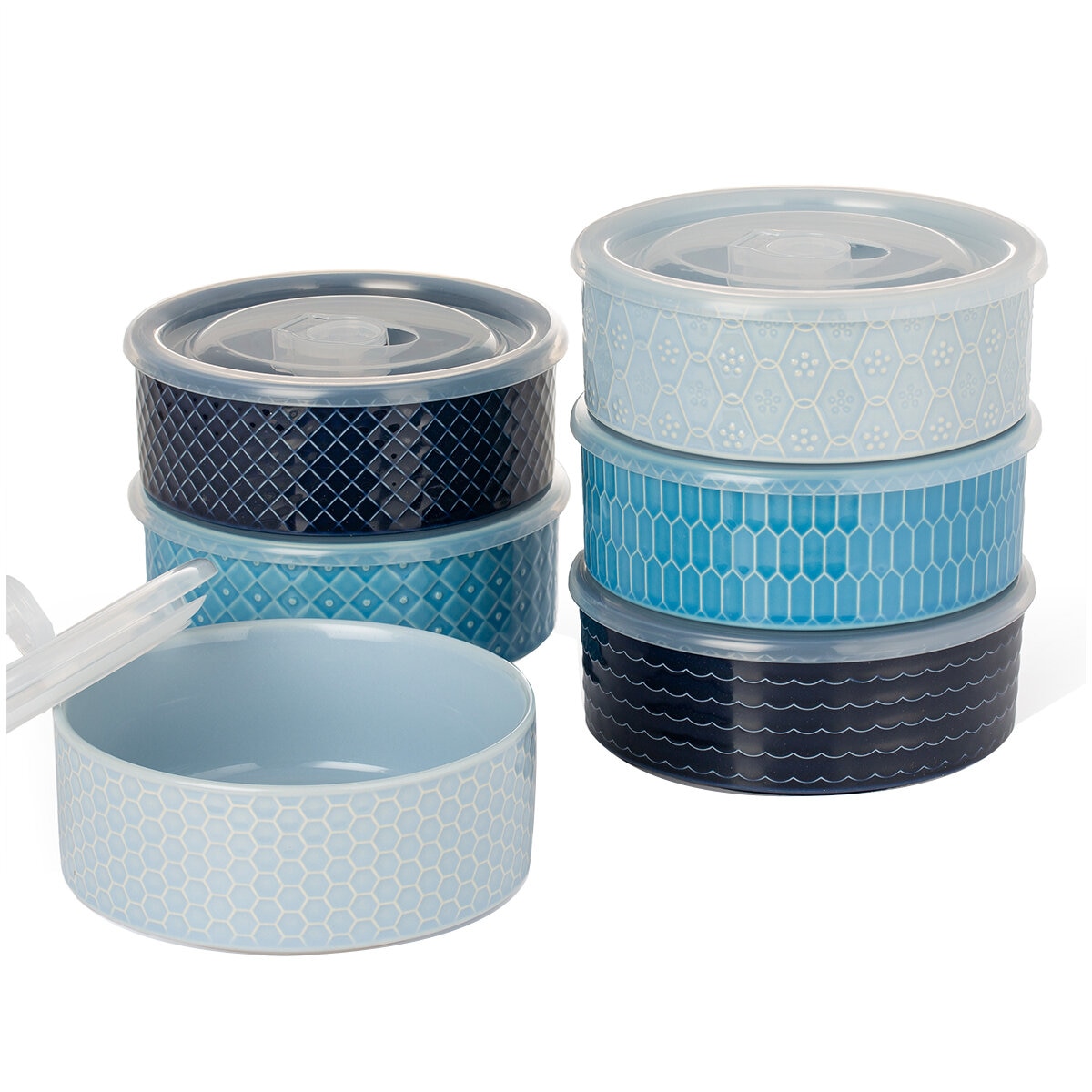 Signature Housewares Microwavable Bowls 6 Piece Set Blue Signature Housewares Microwavable Bowls 6 Piece Set Blue