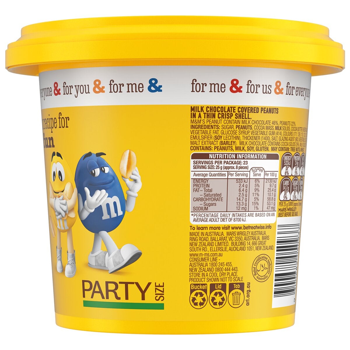 M&M's Peanut Bucket 575g M&M's Peanut Bucket 575g