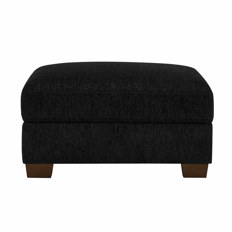 Thomasville 3 Piece Fabric Sectional With Storage Ottoman Thomasville 3 Piece Fabric Sectional With Storage Ottoman