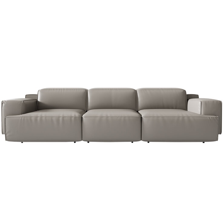 Valencia Valentina Leather Reclining Lounge 3 Seater Grey Color