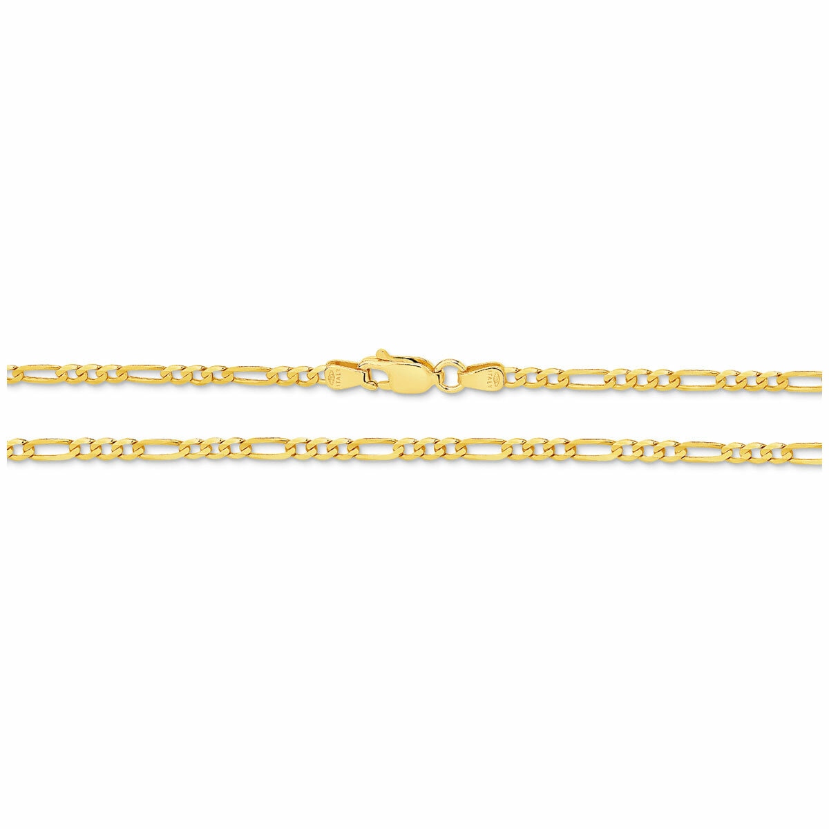 18KT Yellow Gold Figaro Bracelet 2.3g