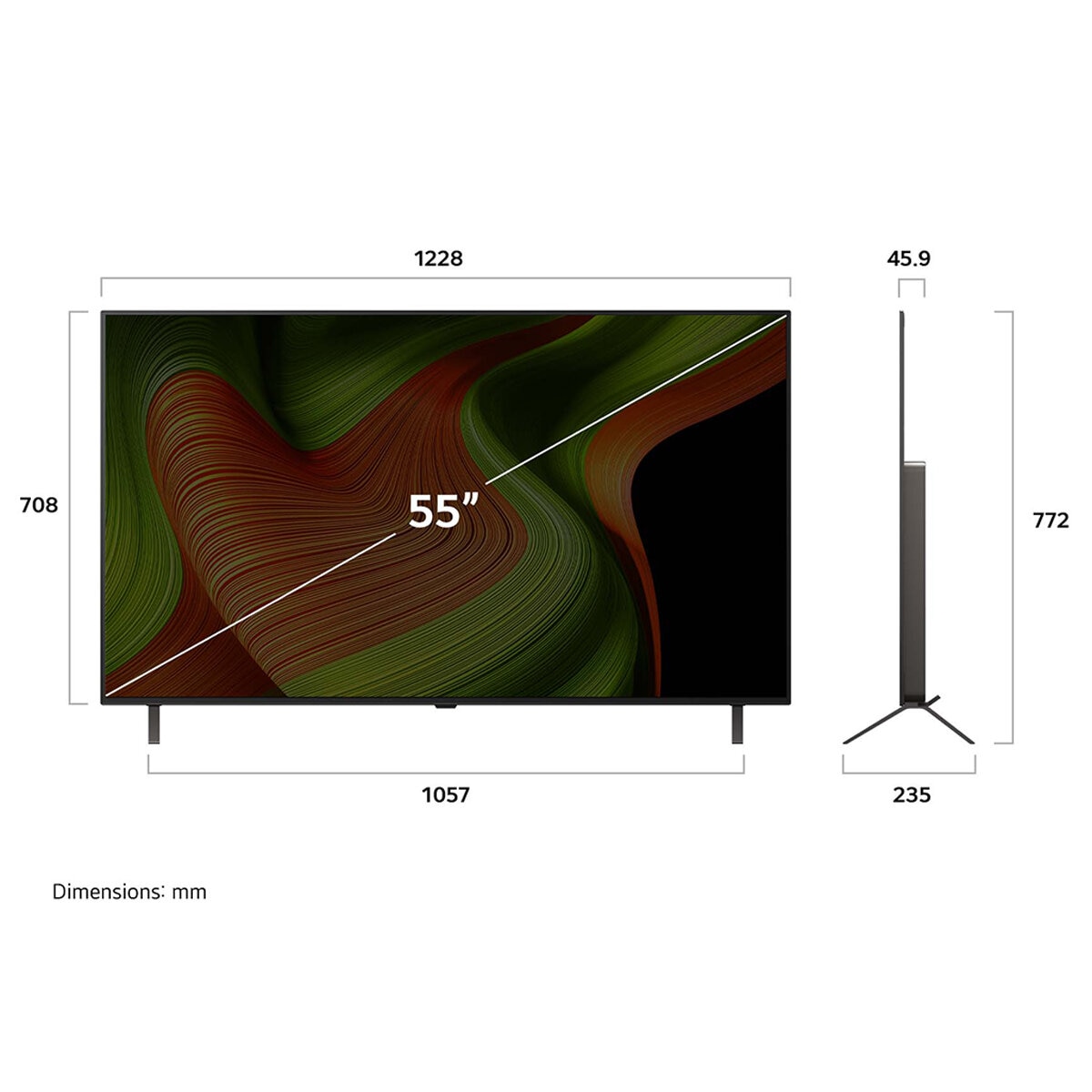 LG 55 Inch OLED B5 AI UHD 4K Smart TV OLED55B5PSA