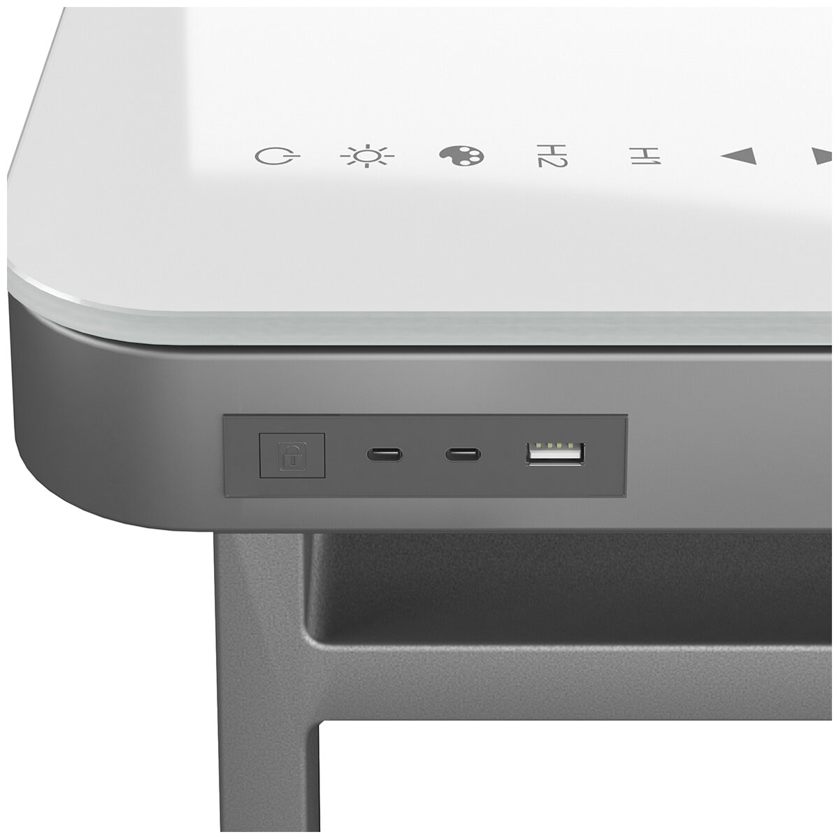 Tresanti Aurora Height-Adjustable Desk With LED Lighting