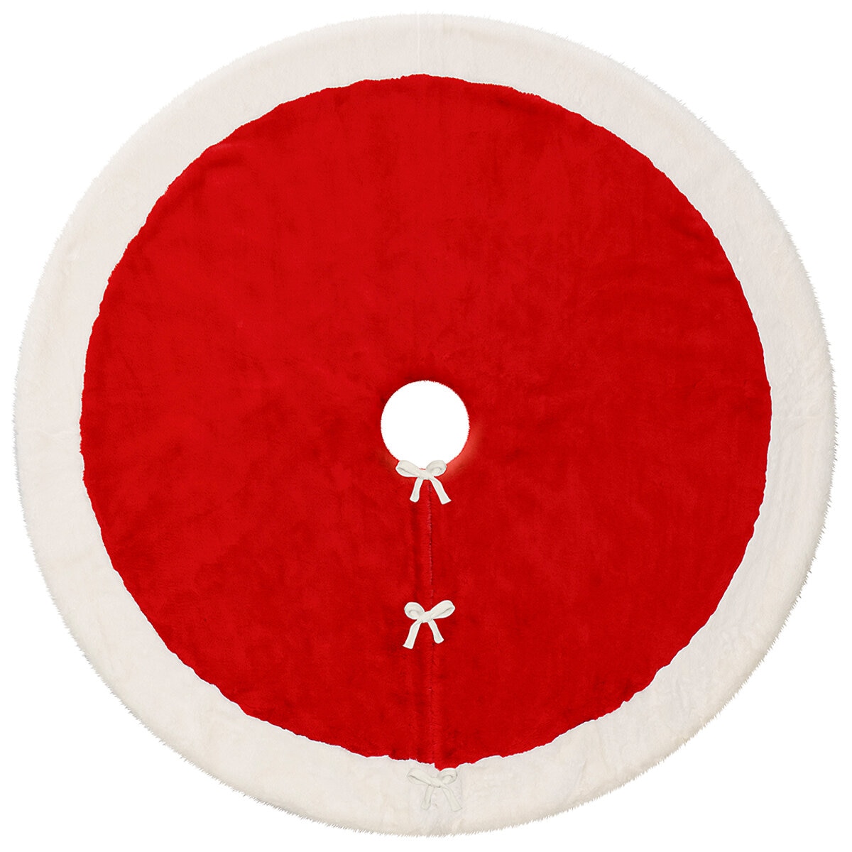 Mon Chateau Faux Fur Tree Skirt Red
