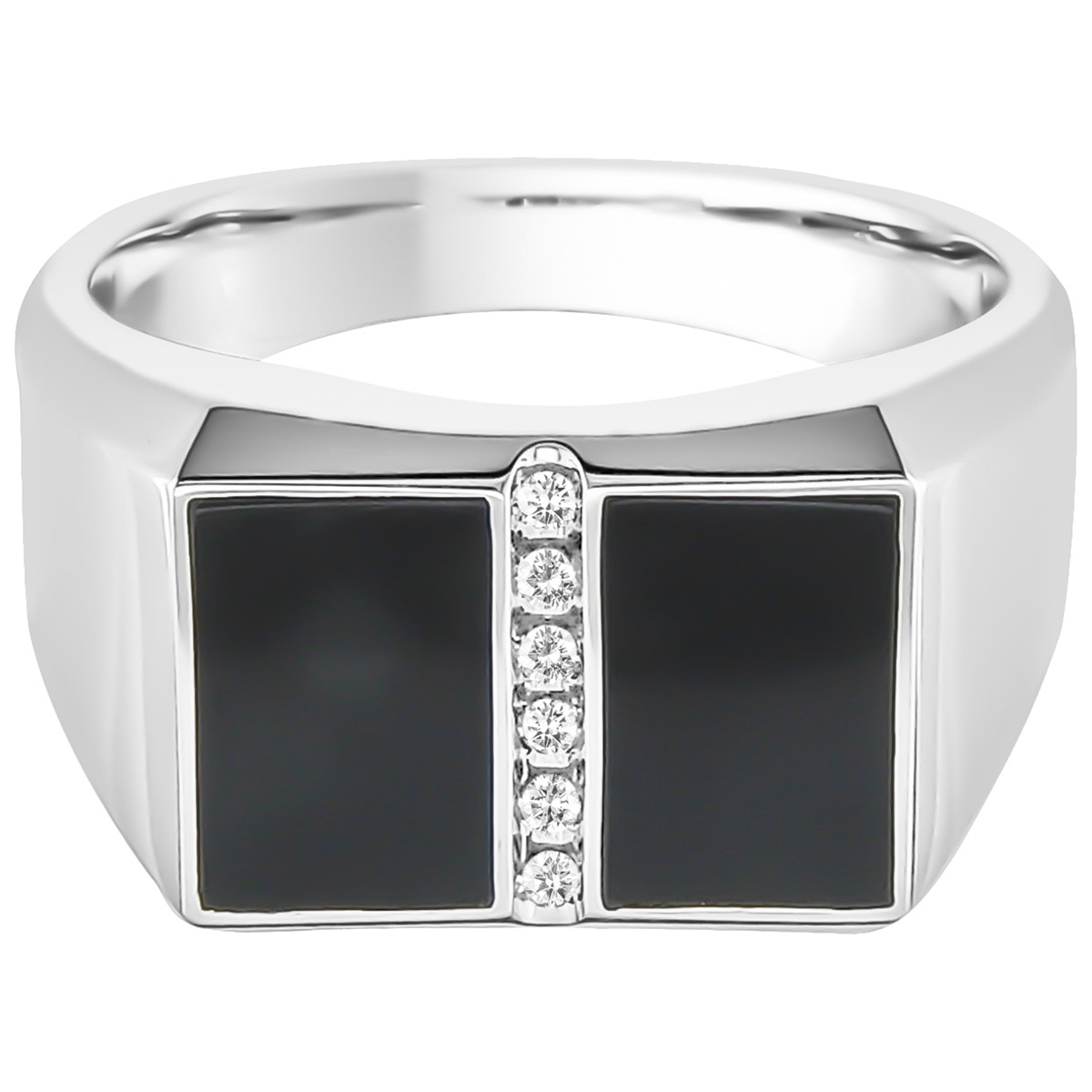 0.06ctw Diamond with Agate Mens Wedding Band