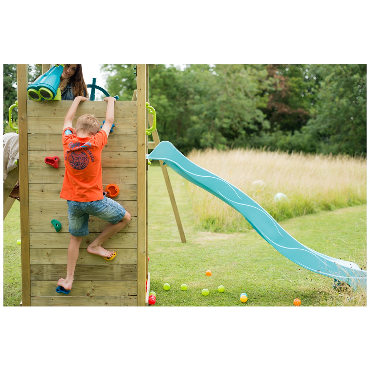 Plum Look Out Tower Play Center With Swings