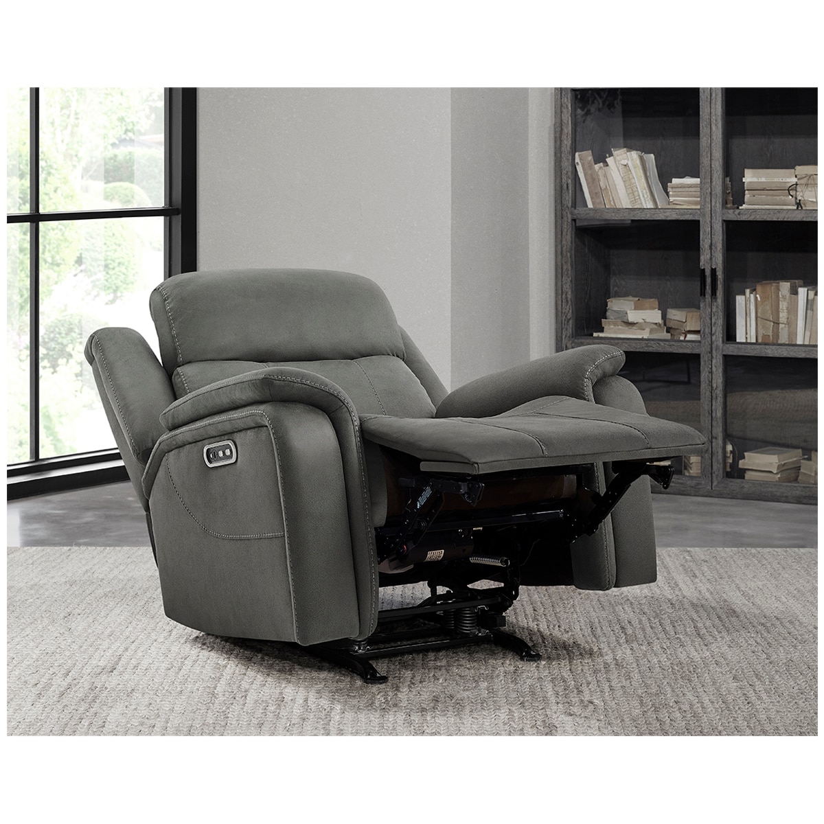 Barcalounger Fabric Rocker Recliner with Power Adjustable Headrest