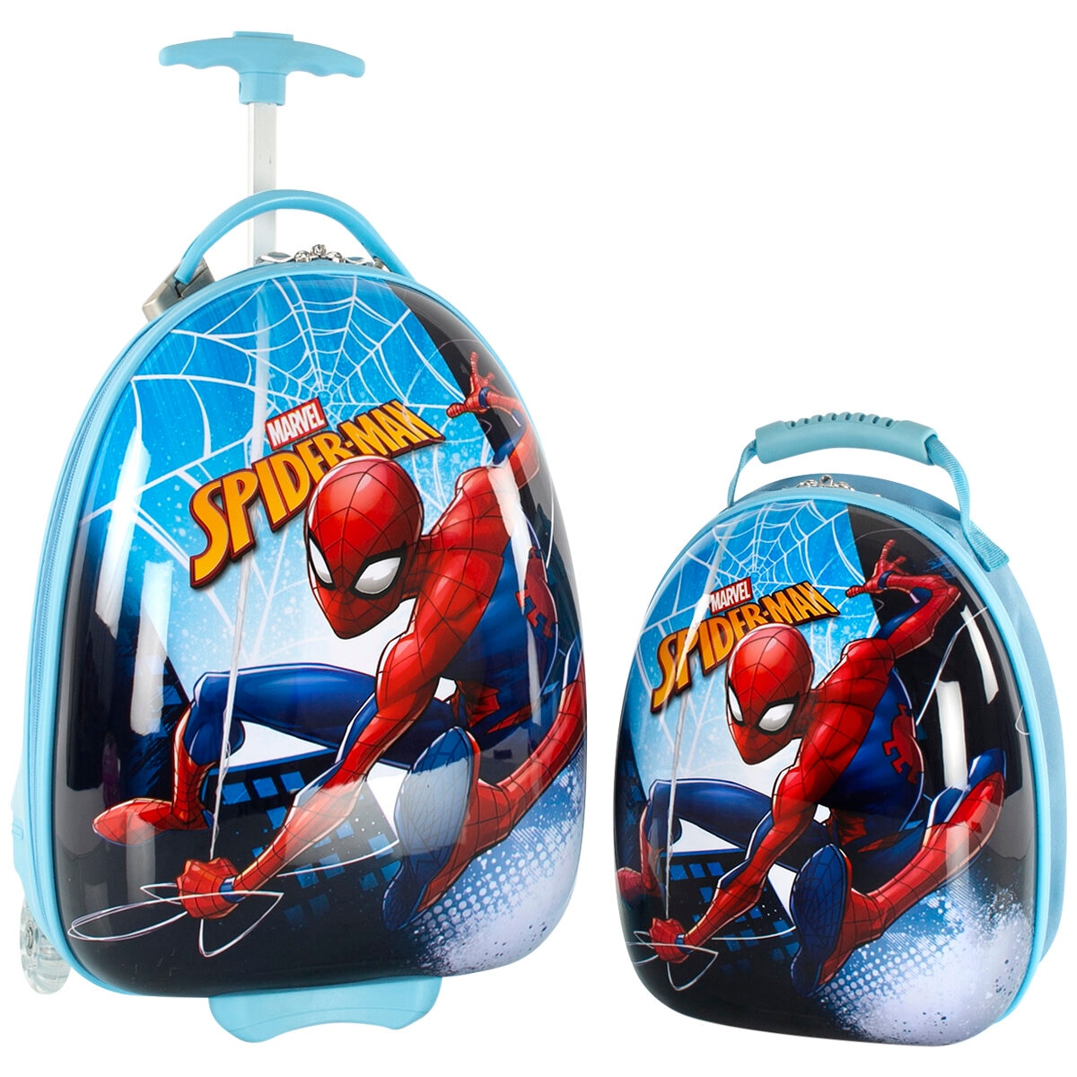 Marvel Spiderman Kids 21 inch Hardside Spinner Luggage, Blue