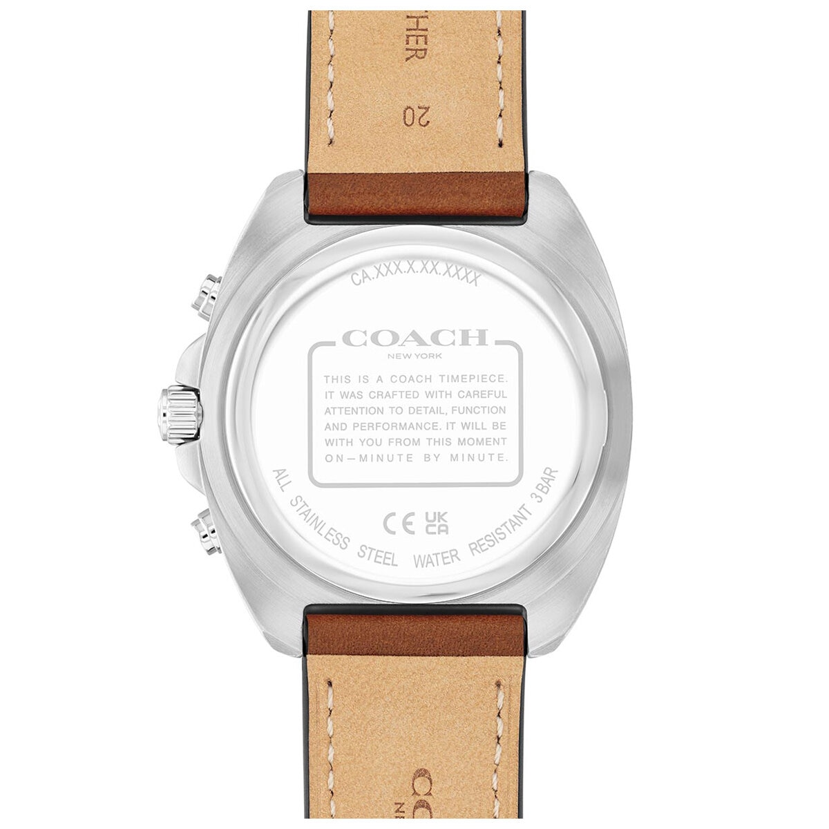 Coach Charter Saddle Leather Strap Blue Dial Men's Watch 14602741