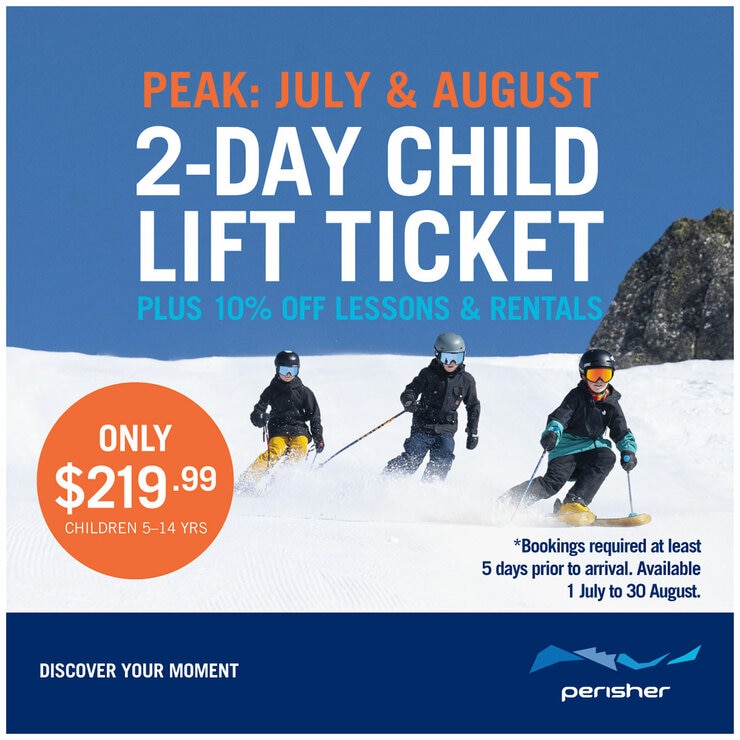 Perisher 2 Day Child Lift Ticket Peak Season Perisher 2 Day Child Lift Ticket Peak Season