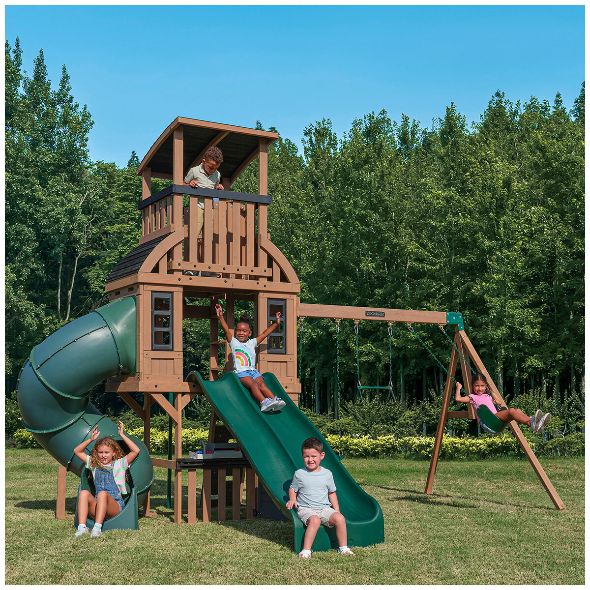 KidKraft Summit View Wooden Swing Set