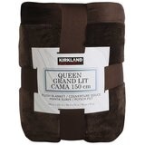 Kirkland Signature Plush Blanket Queen Brown