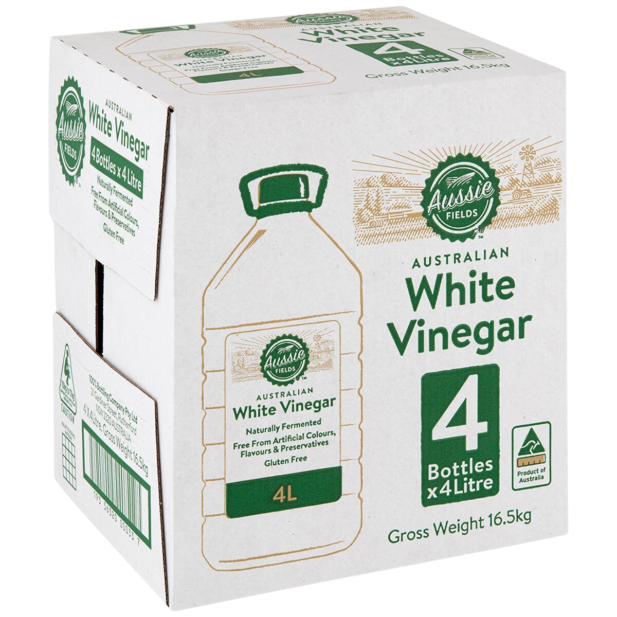 Aussie Fields White Vinegar 4x4L