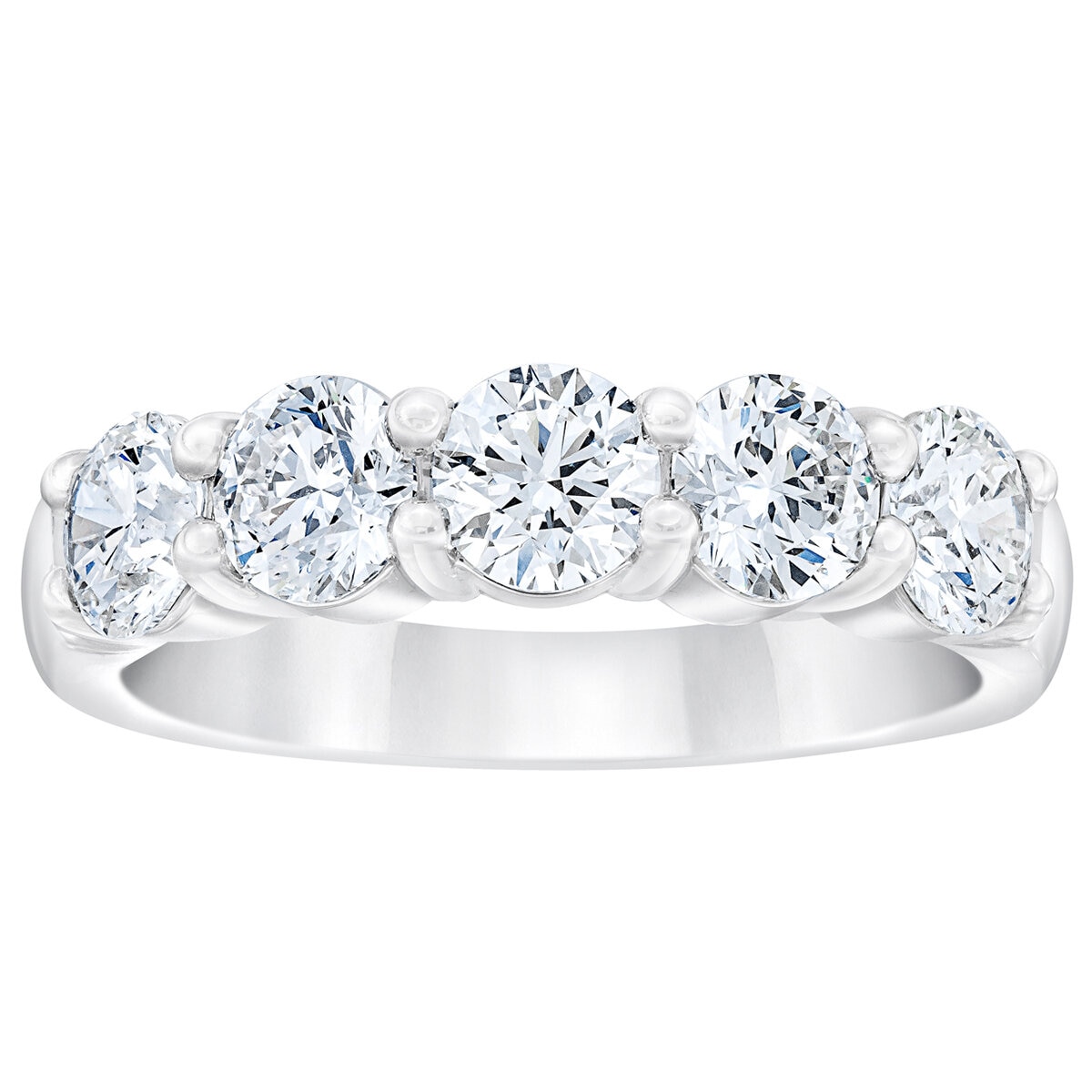 Platinum 2.00ctw Diamond 5 Stone Ring