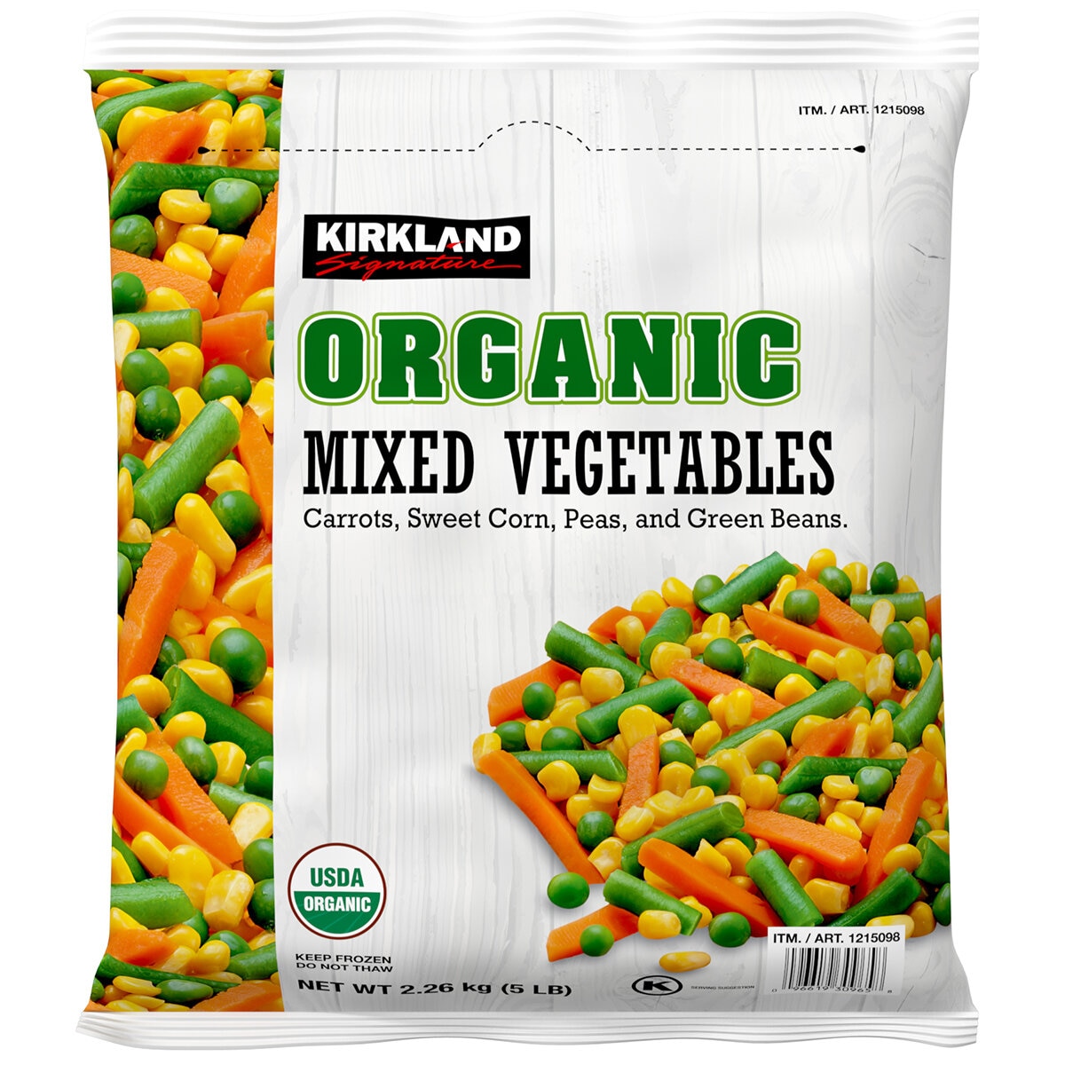 Kirkland Signature Organic Mixed Vegetables 2.26 kg