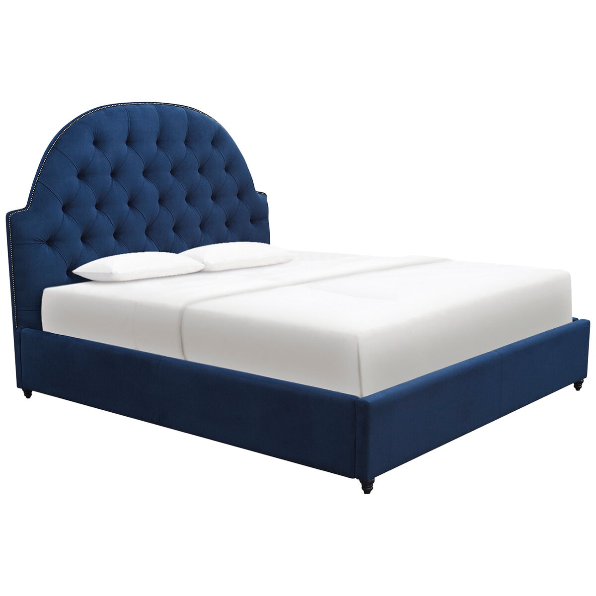 Moran Princess King Bedhead With Encasement With Slatted Base Blue