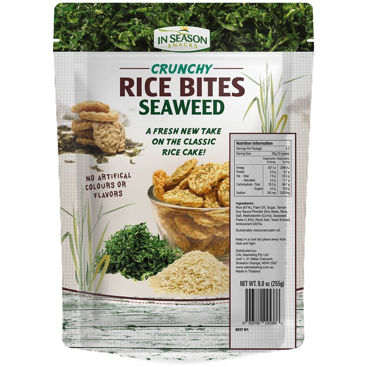 In Season Snacks Crunchy Seaweed Ricebites 255g Costco Australia
