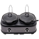 Westinghouse 2 X 2.5L Pot Slow Cooker, Black Stainless with Auto Function