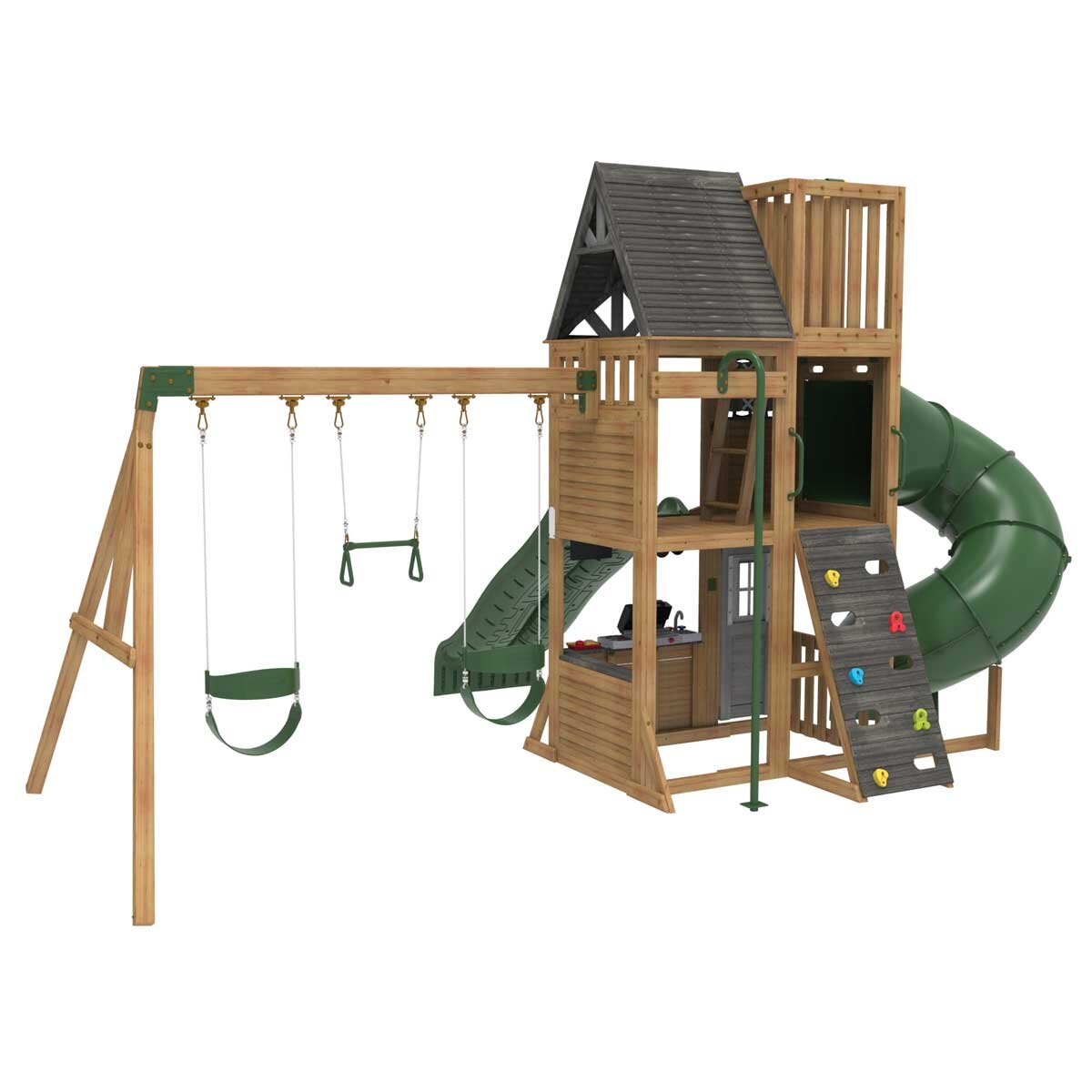 KidKraft Summit View Wooden Swing Set