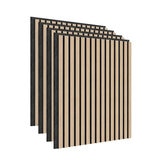 Artika Sonolok Sound-Absorbing Slatted Wall Panel Kit - Oak & Black