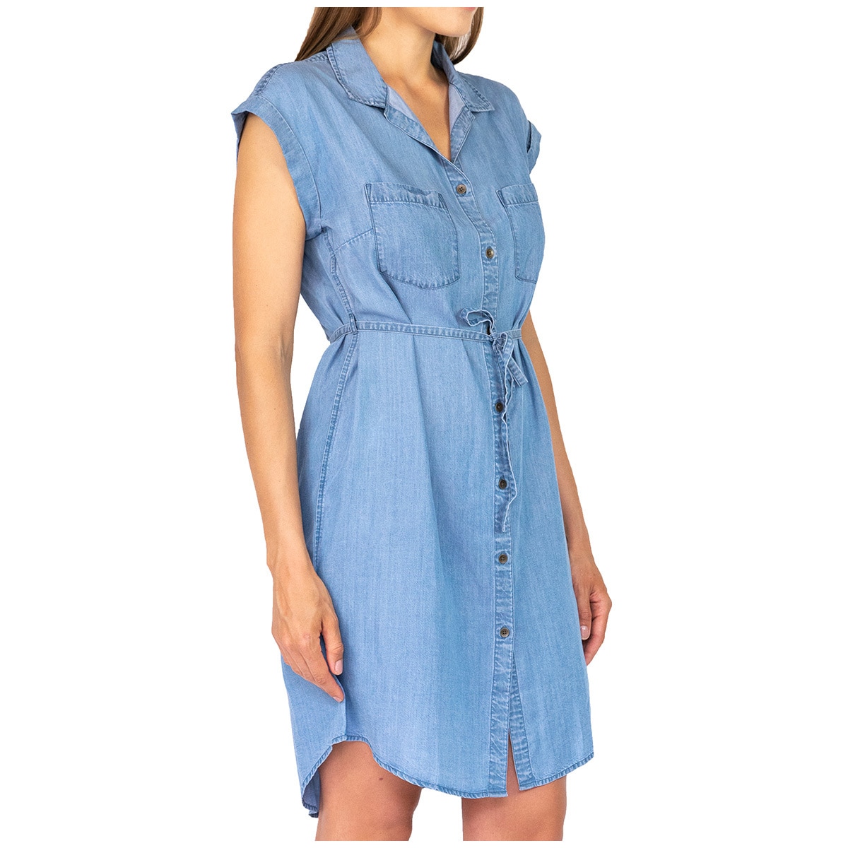JACH's Women's Tencel Dress - Light Denim