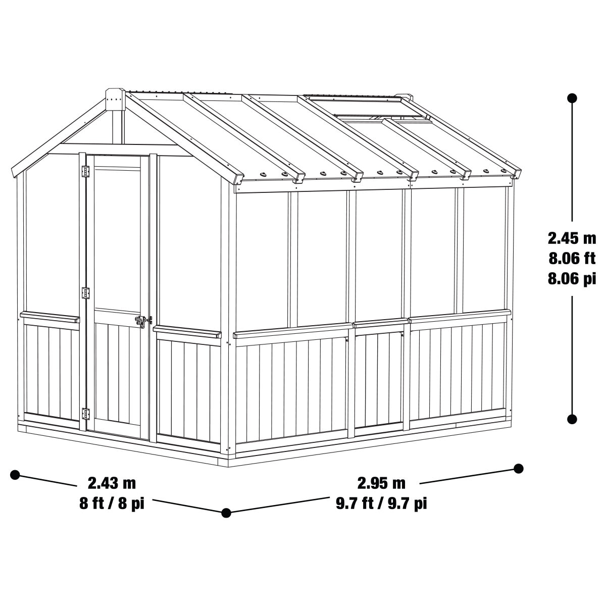 Yardistry Greenhouse 2.43 x 2.95M