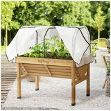 VegTrug 1.2m Classic Home Farm Kit - Natural with Greenhouse Frame & Cover VegTrug 1.2m Classic Home Farm Kit - Natural with Greenhouse Frame & Cover