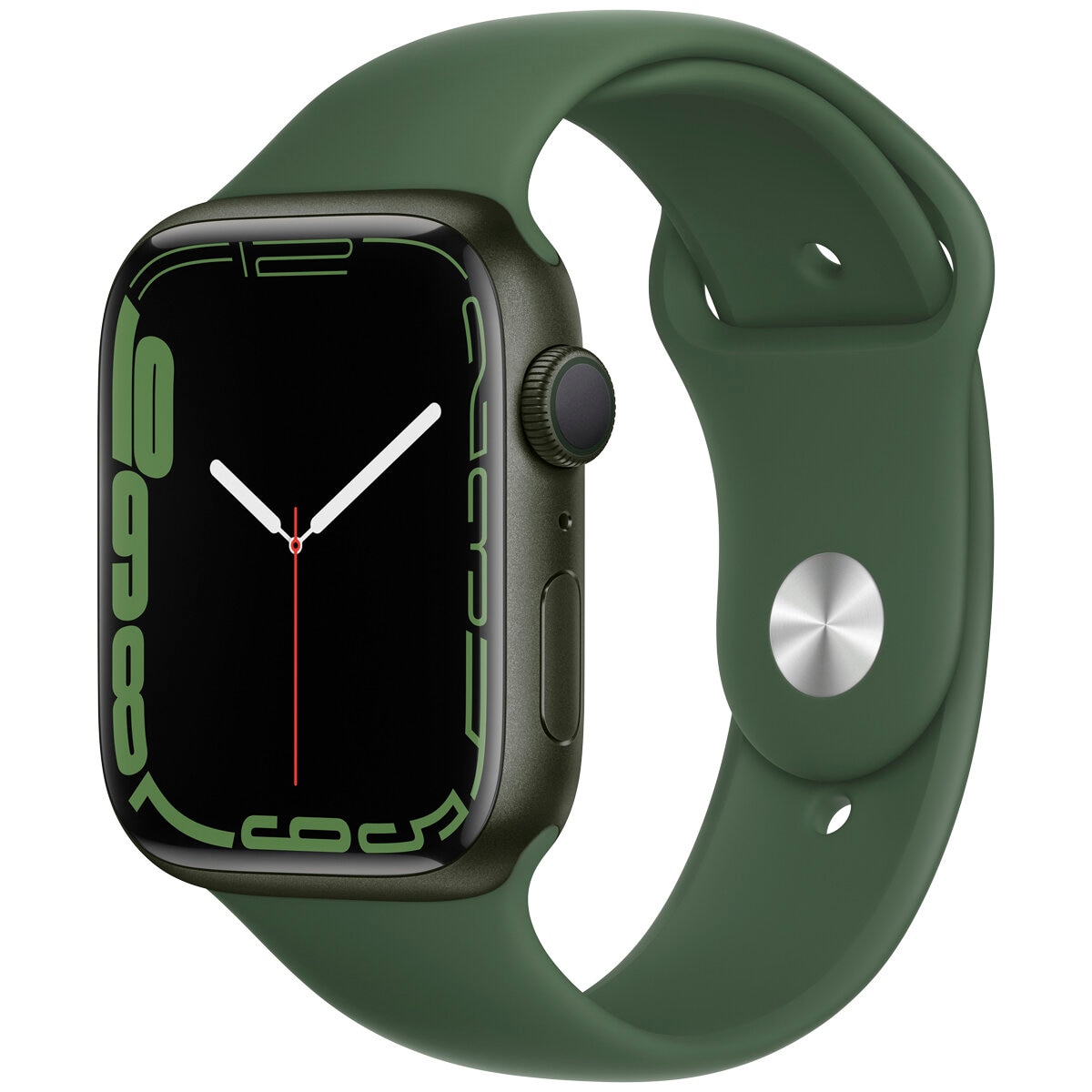 Apple Watch Series 7 GPS 45mm Green Aluminium Case with Clover Sport Band