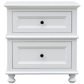 Moran Cassis Bedside Table White