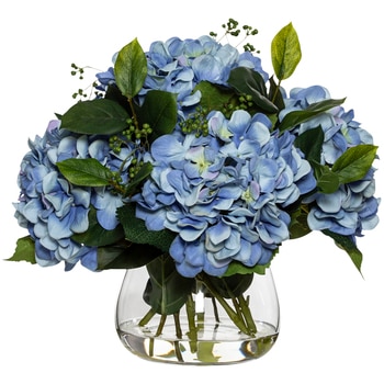 Rogue Blue Hydrangea Berry Mix Garden Vase 35cm