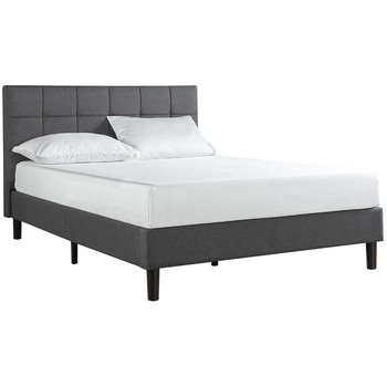 Blackstone Upholstered Square Stitched Platform Double Bed 