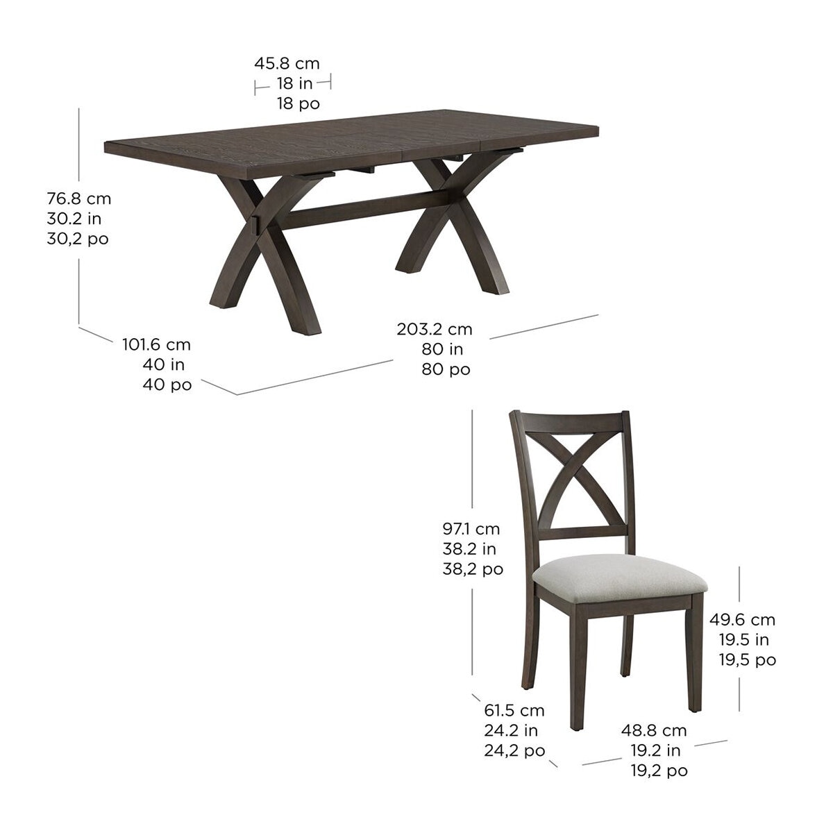 Bayside Furnishings 7 Piece Dining Set