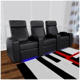 Valencia Home Theatre Zurich Edition 3 Seater Black