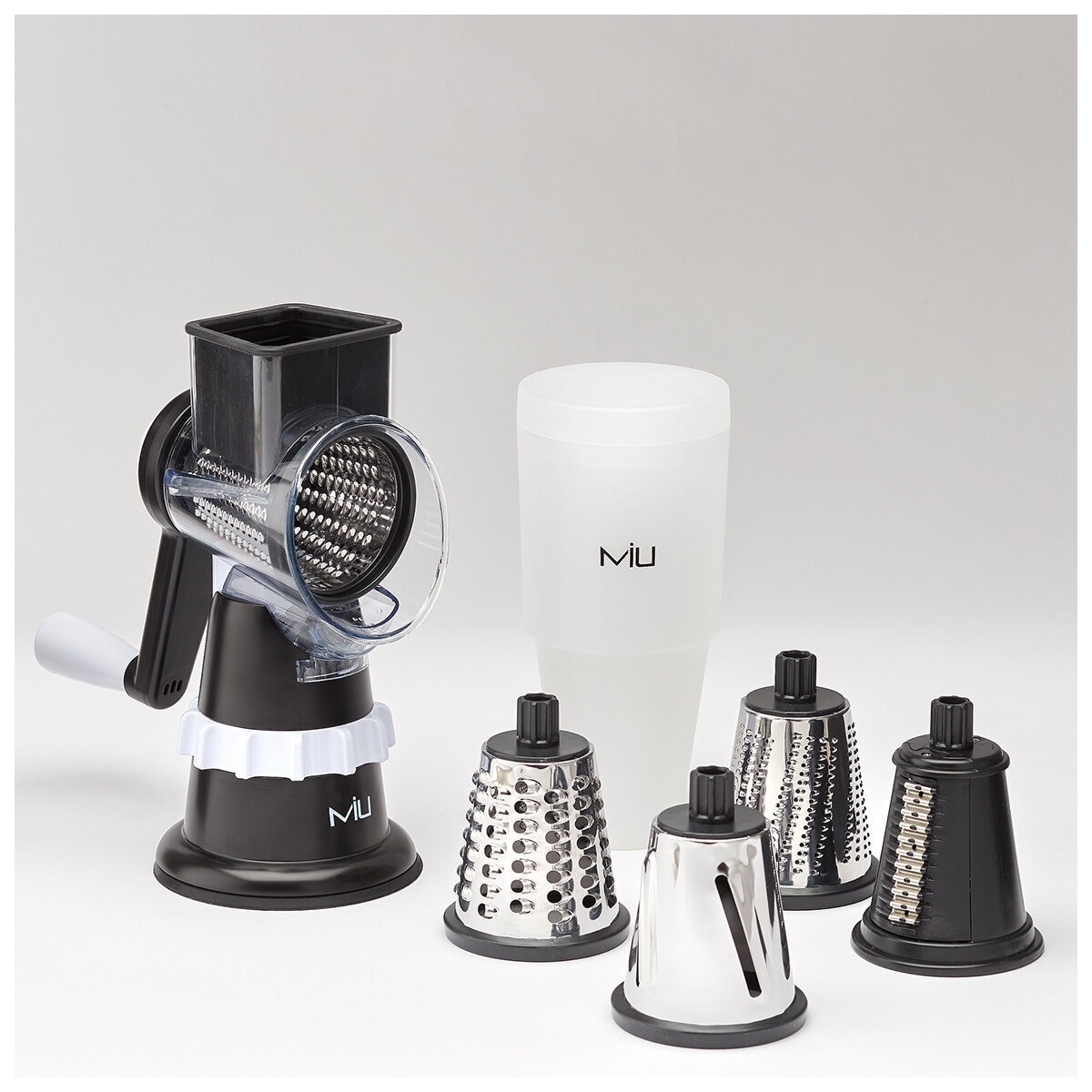 MIU Rotary Food Grater With 5 Replaceable Drums