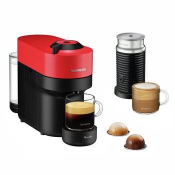 Nespresso Breville Vertuo POP Coffee Machine Bundle BNV150RED