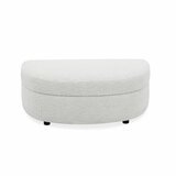 Aiden & Ivy Fabric Accent Chair With Storage Ottoman