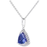 0.10ctw Diamond and Tanzanite Pendant