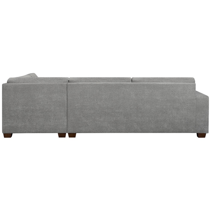 Thomasville Miles Fabric Sectional with Ottoman Grey Thomasville Miles Fabric Sectional with Ottoman Grey