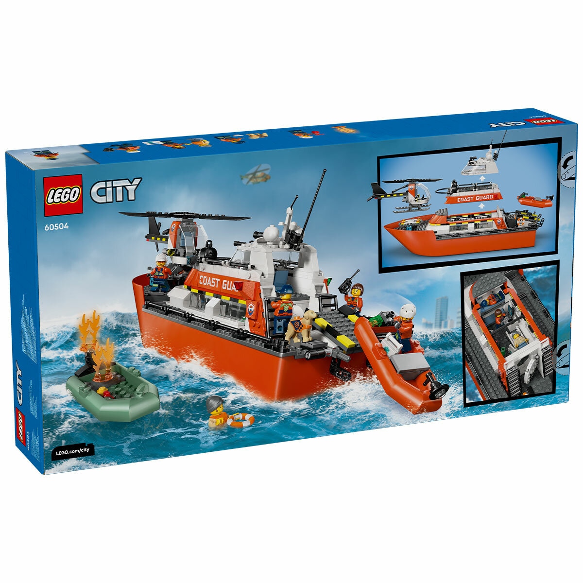 LEGO City Coast Guard Rescue Boat & Helicopter 60504
